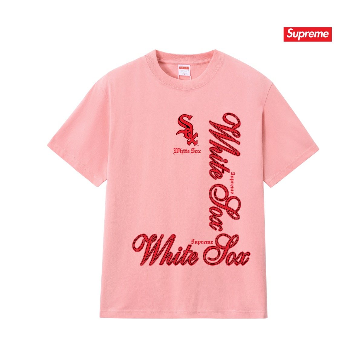 Supreme White Sox Graphic T-Shirt — front