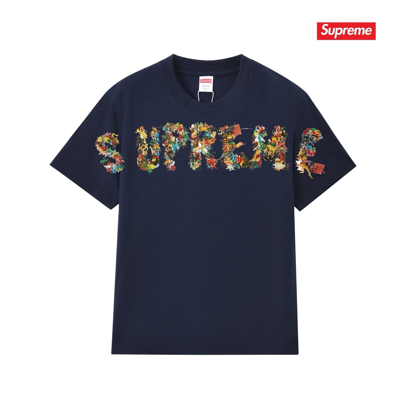 Supreme Floral Wordmark Short-Sleeve T-Shirt — front
