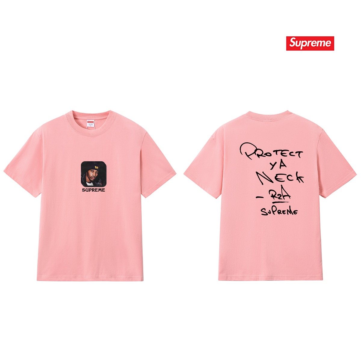 Supreme Protect Ya Neck RZA Portrait Graphic T-Shirt — comparison