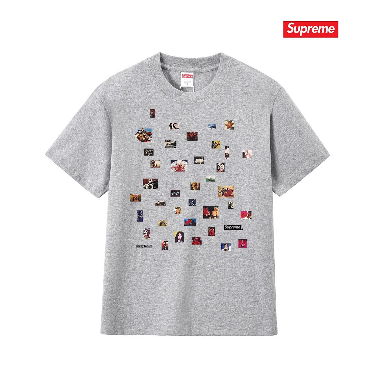Supreme Photo Collage Graphic T-Shirt — front