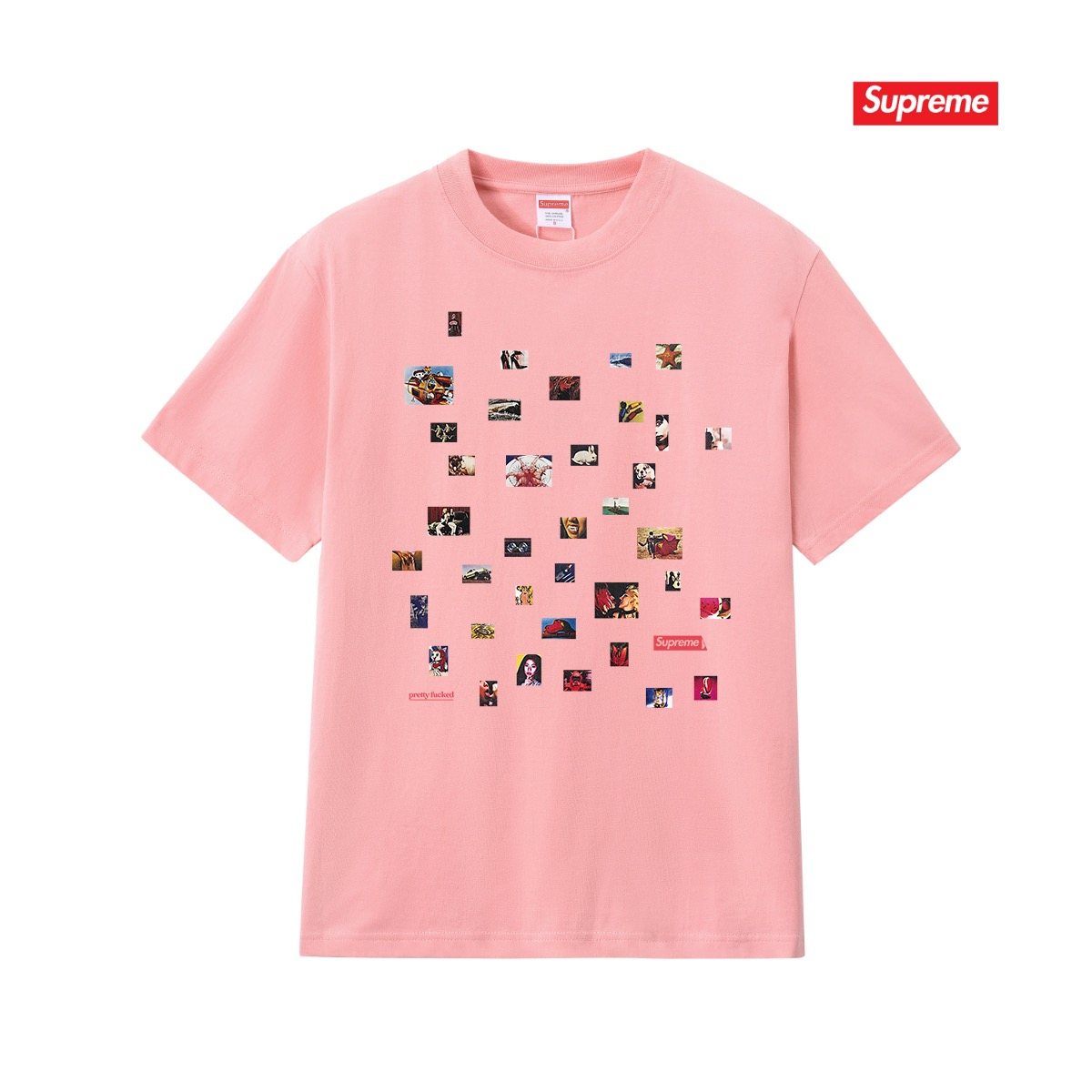 Supreme Photo Collage Graphic T-Shirt — front