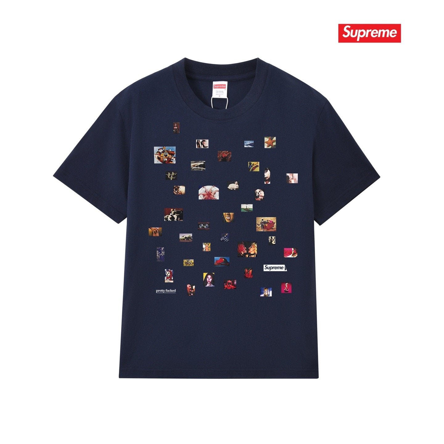 Supreme Photo Collage Graphic T-Shirt — front