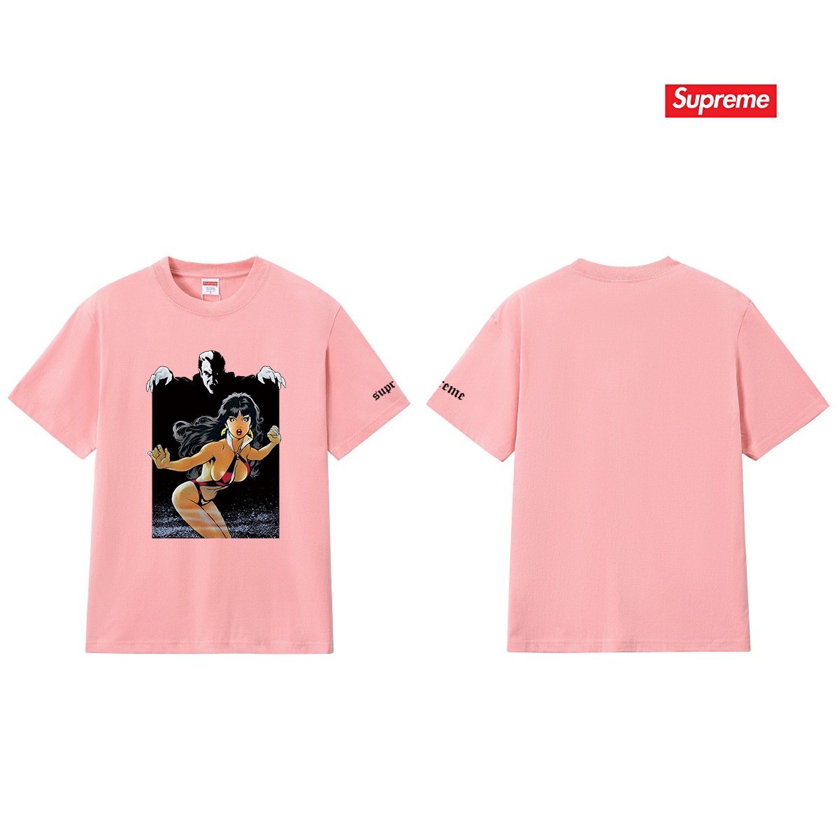 Supreme Character Graphic Short-Sleeve T-Shirt — comparison