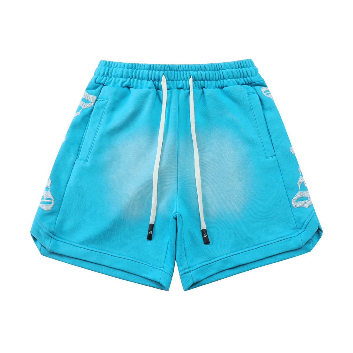 Godspeed Embroidered Drawstring Shorts — front