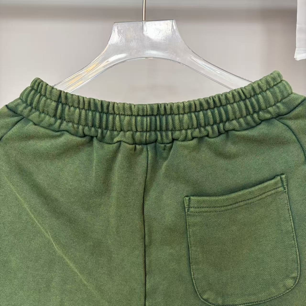 Godspeed Green Side Graphic Sweat Shorts — detail
