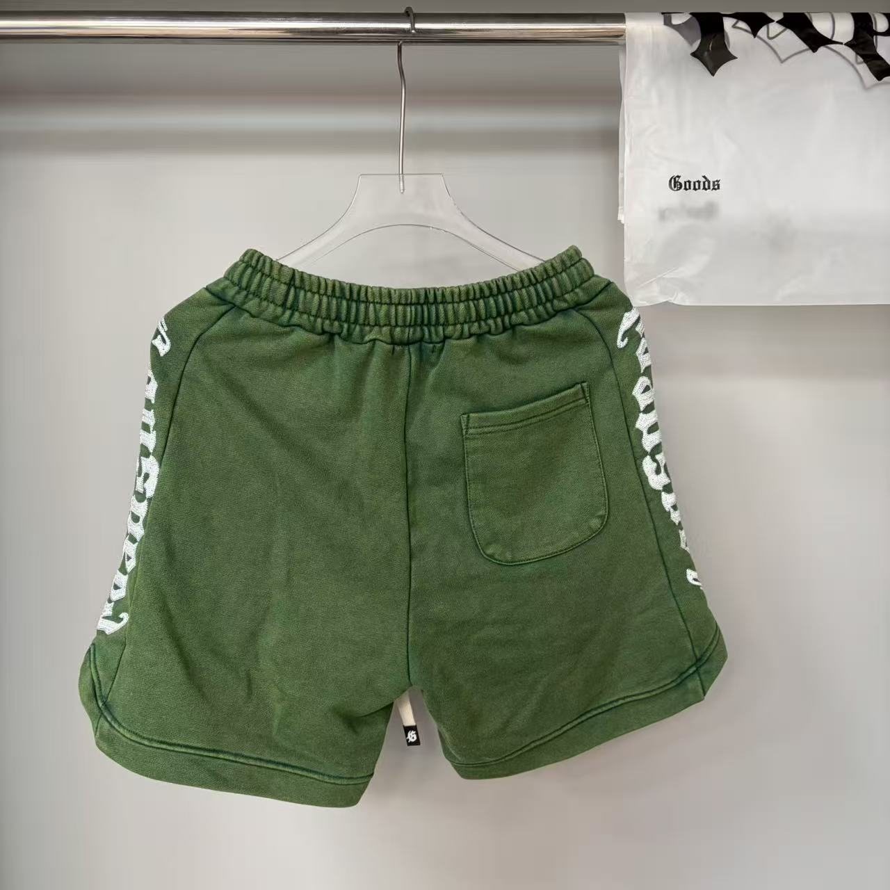 Godspeed Green Side Graphic Sweat Shorts — context