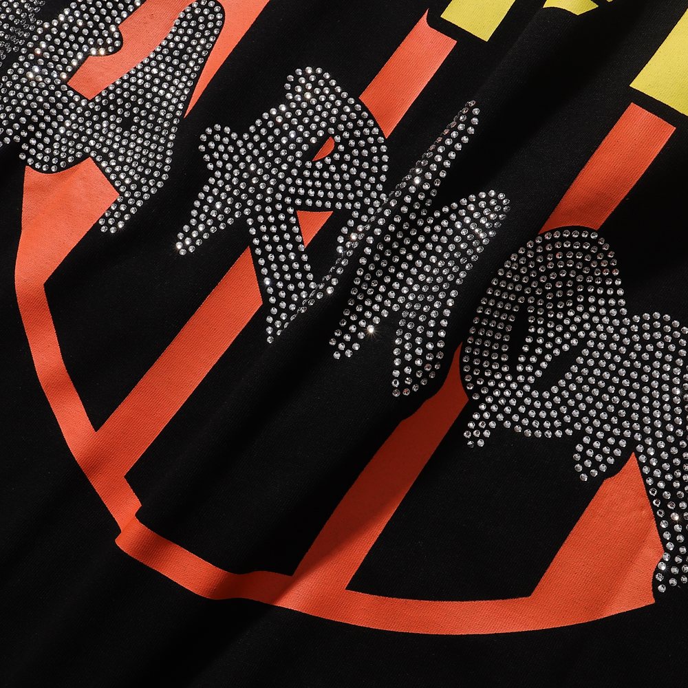 HARMONY Baseball Player Rhinestone Graphic T-Shirt — detail