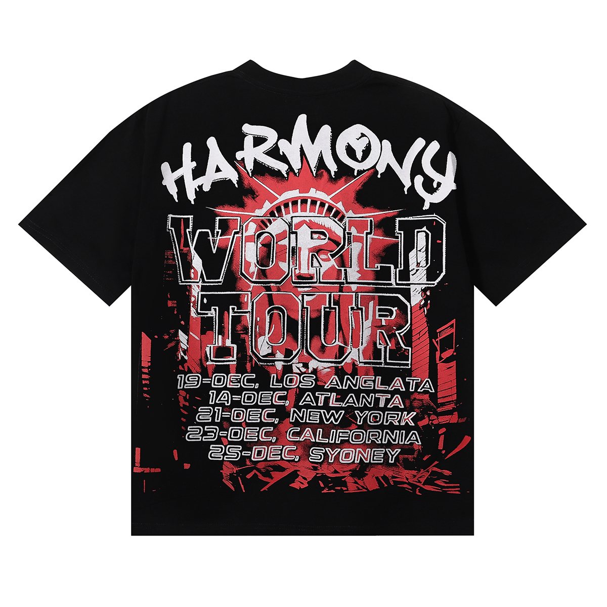 HARMONY Statue of Liberty World Tour Graphic T-Shirt — back