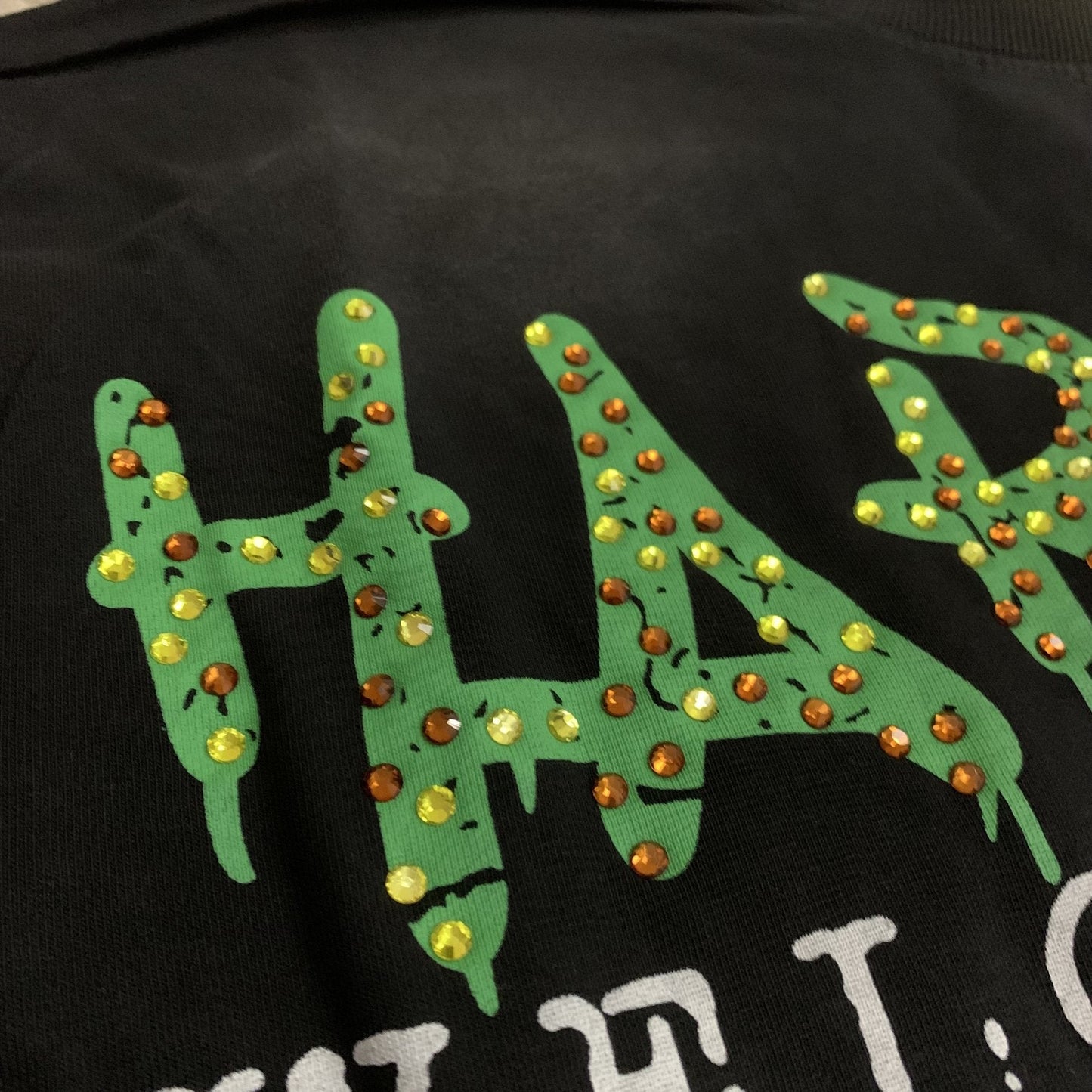 HARMONY Black Front and Back Graphic T-Shirt — detail