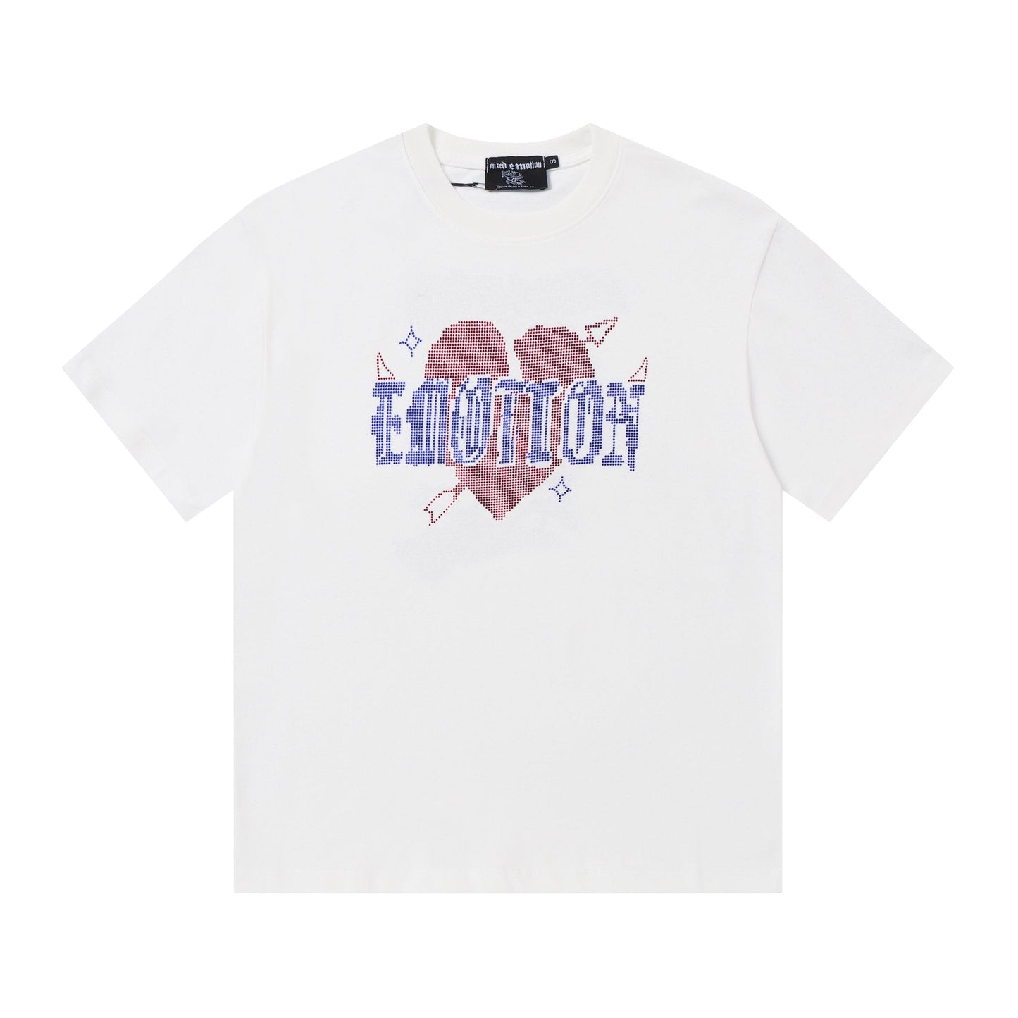 MIXED EMOTION Heart Graphic Short-Sleeve T-Shirt — front