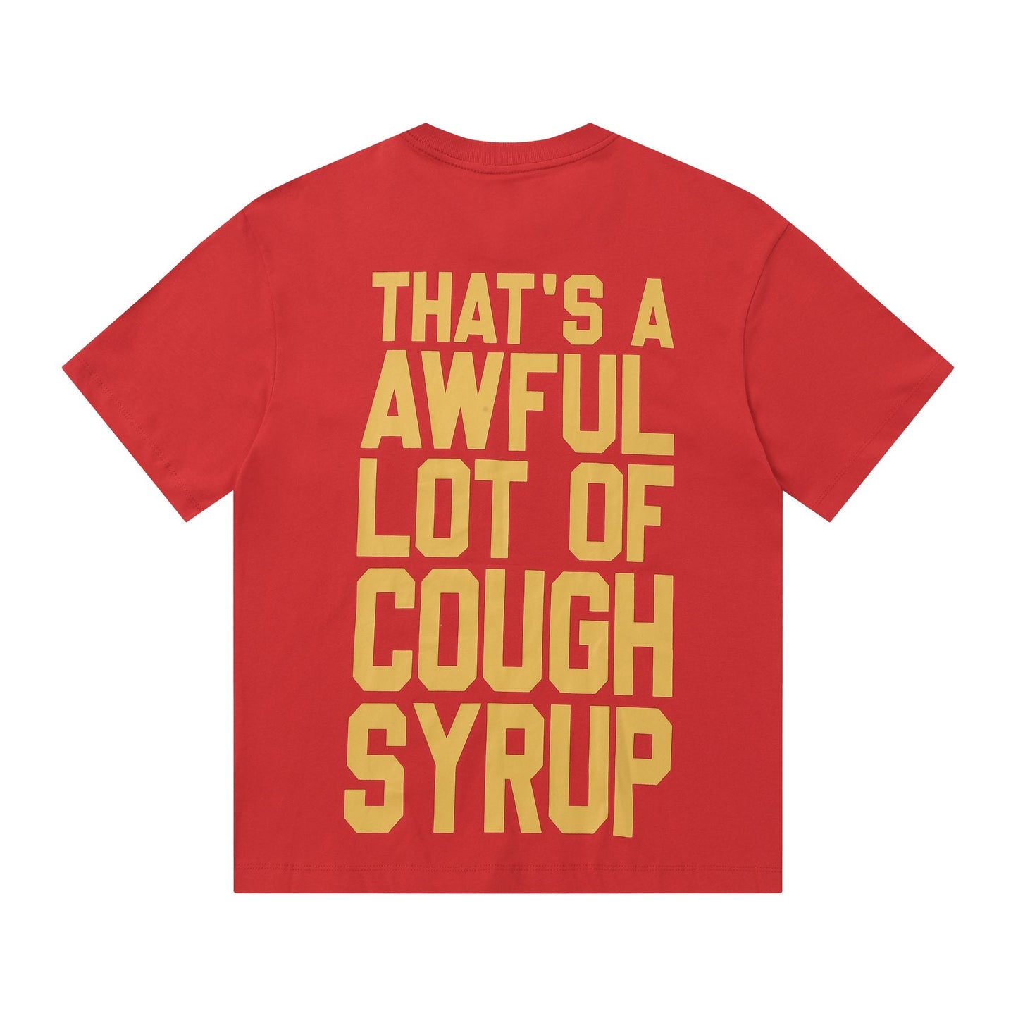 THAT'S A AWFUL LOT OF COUGH SYRUP Mona Lisa Graphic Short-Sleeve T-Shirt — back
