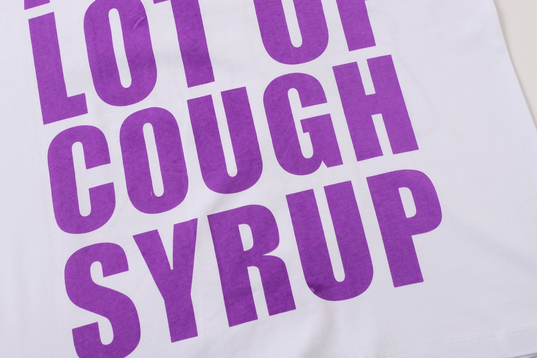 THAT'S A AWFUL LOT OF COUGH SYRUP White Front & Back Graphic T-Shirt — detail