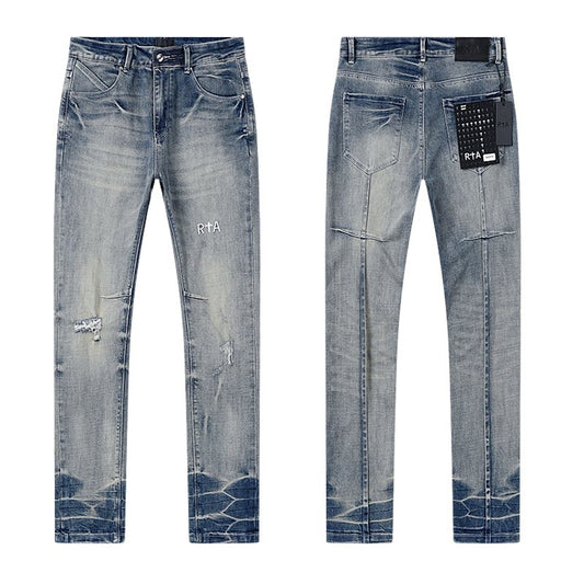 R+A Distressed Washed Blue Jeans — hero