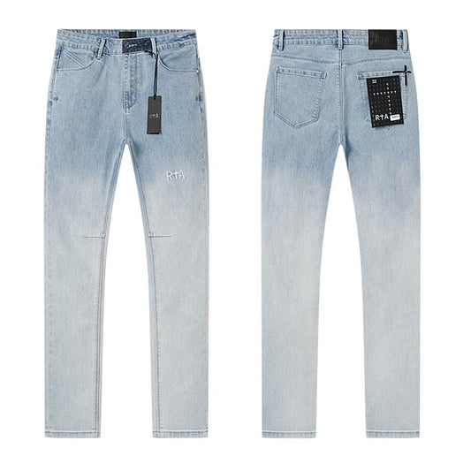 R+A Light Blue Washed Denim Jeans — hero