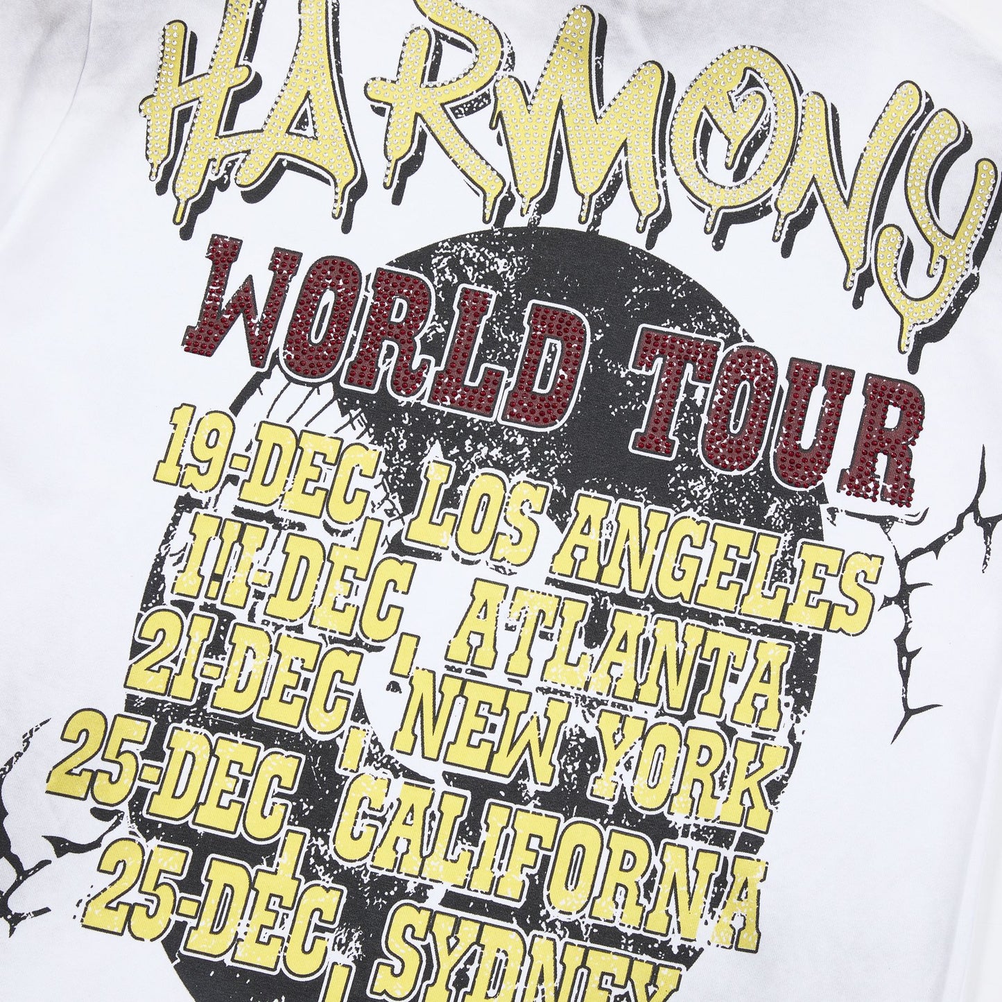 HARMONY Tour Graphic Raw-Edge T-Shirt — detail
