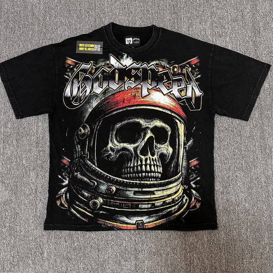 Godspeed Astronaut Skull Graphic T-Shirt — hero