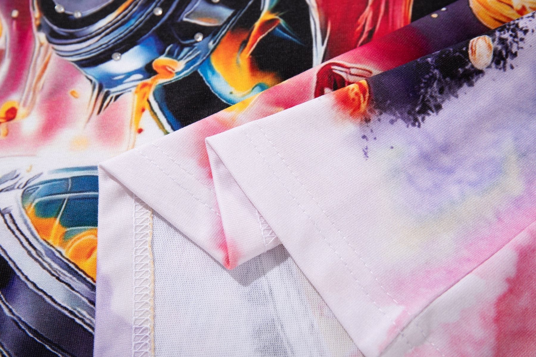 MAJESTIK Watercolor Tie-Dye Graphic T-Shirt — detail