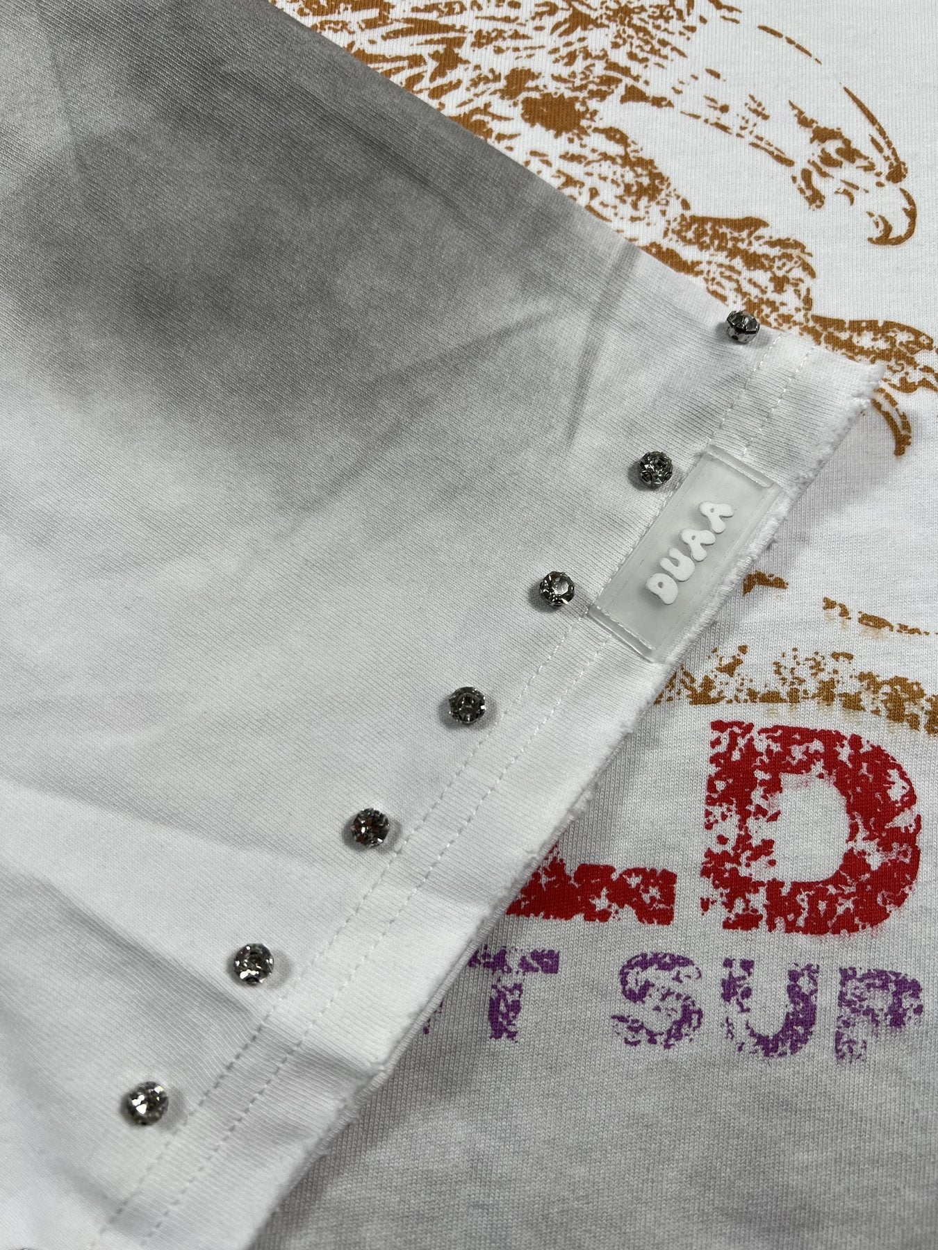 DUAA New Age Studded Graphic T-Shirt — detail