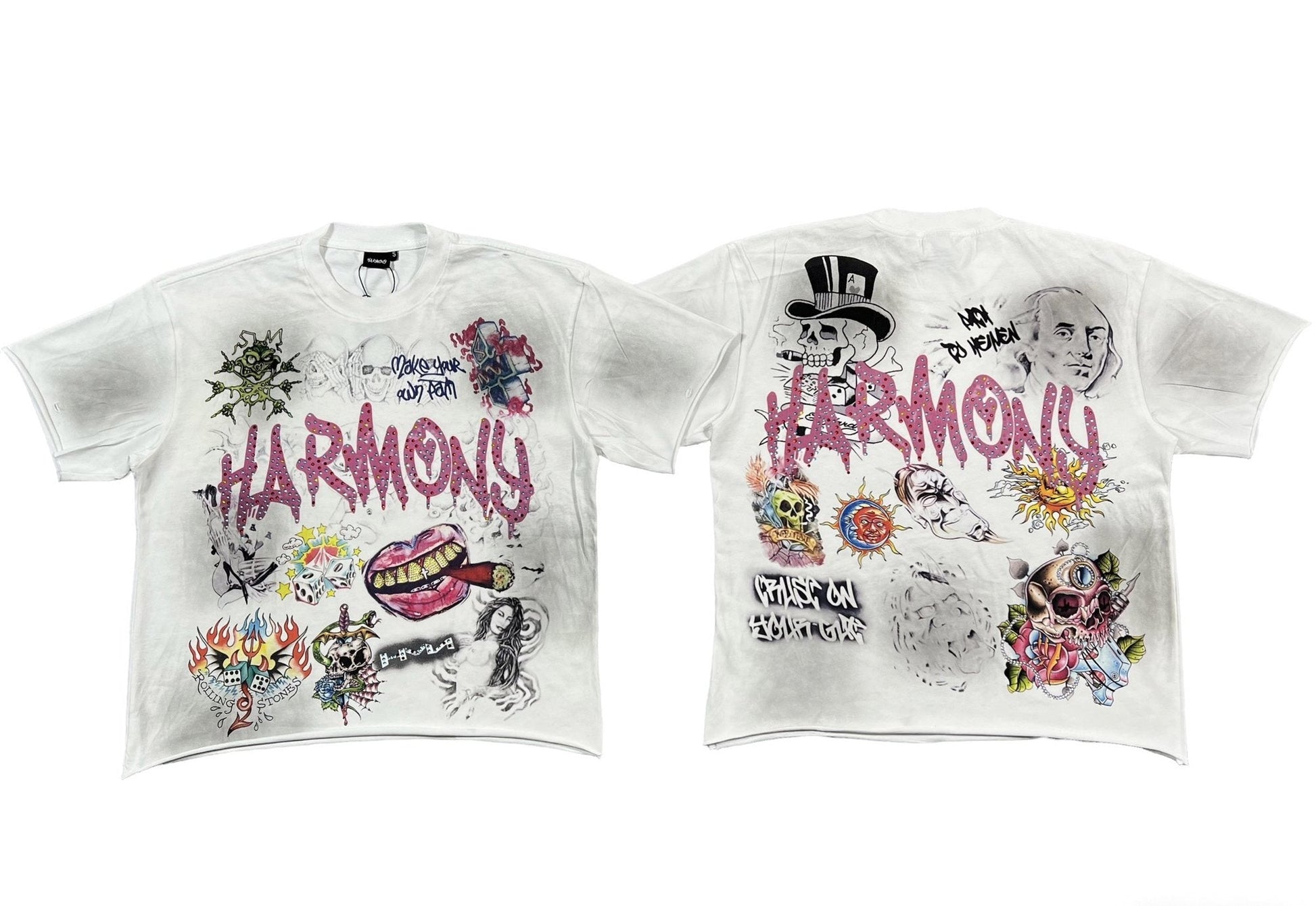 HARMONY New Age Rhinestone Graphic T-Shirt — hero