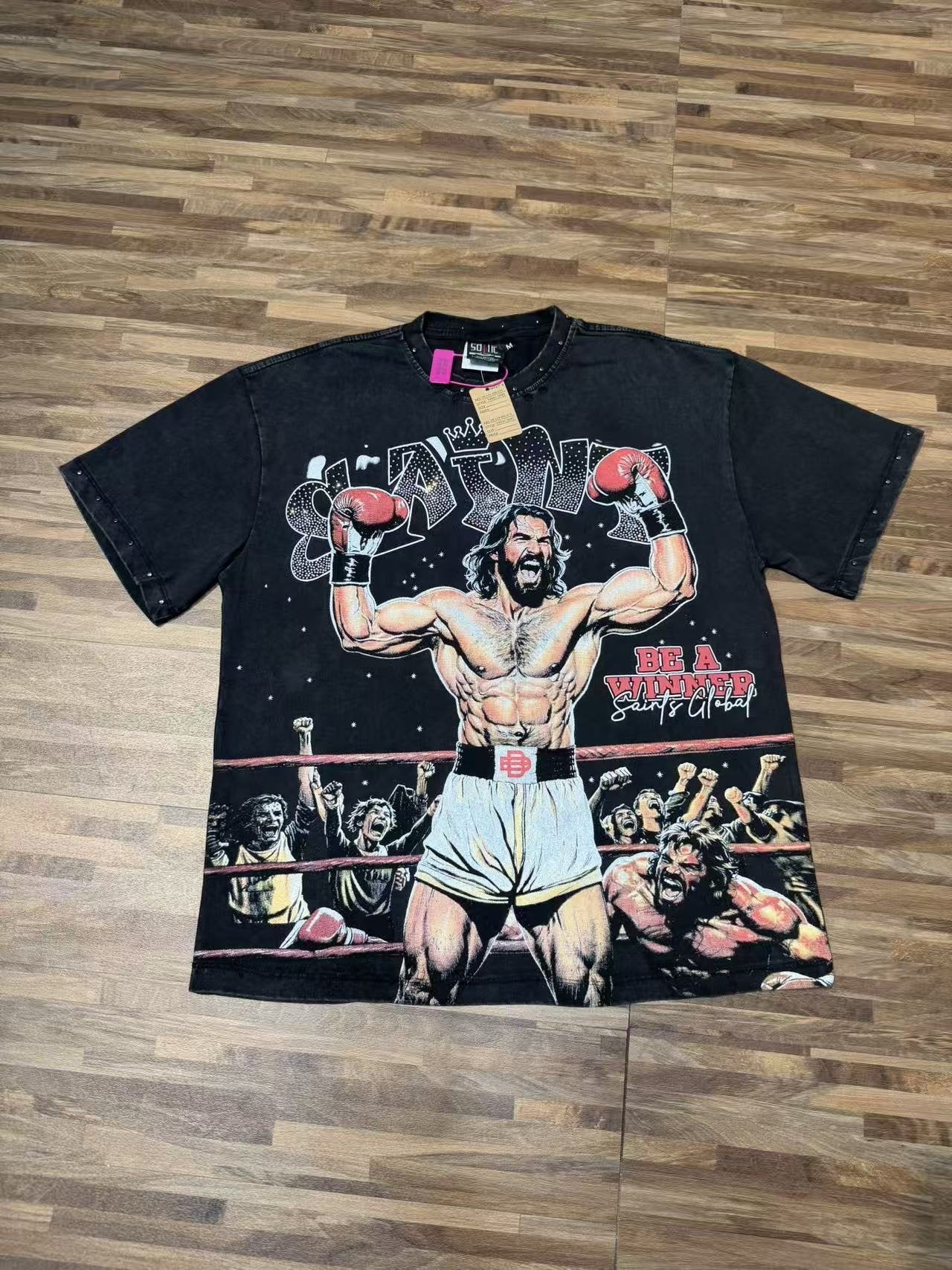 SAINT Boxer Winner Graphic T-Shirt — front