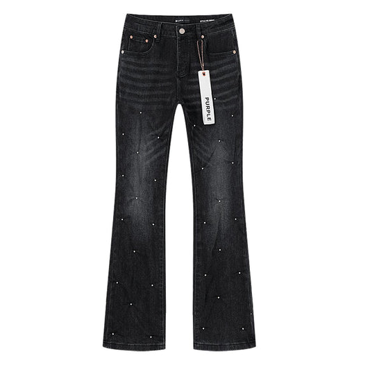 Purple Brand Black Embellished Jeans — hero