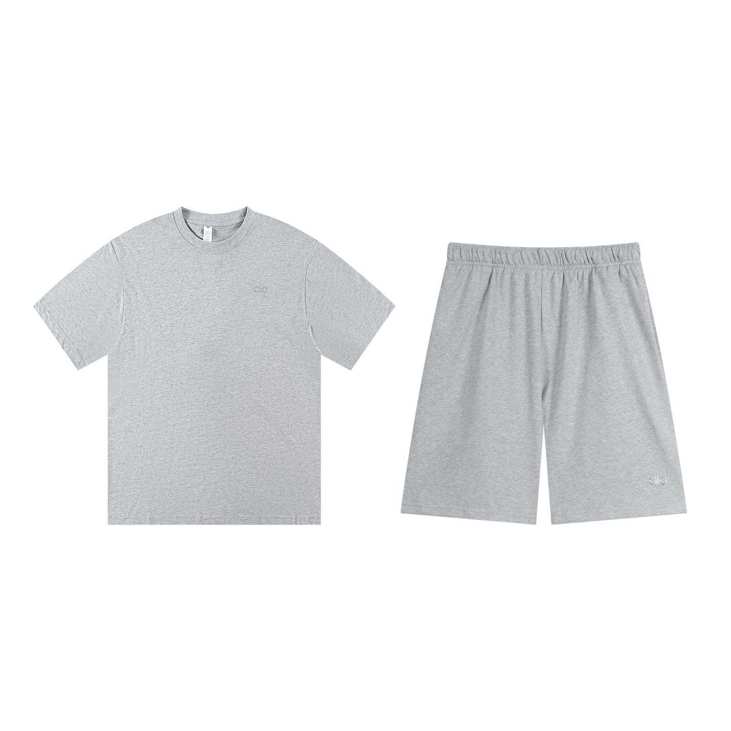 alo Solid Logo T-Shirt & Shorts Set — front