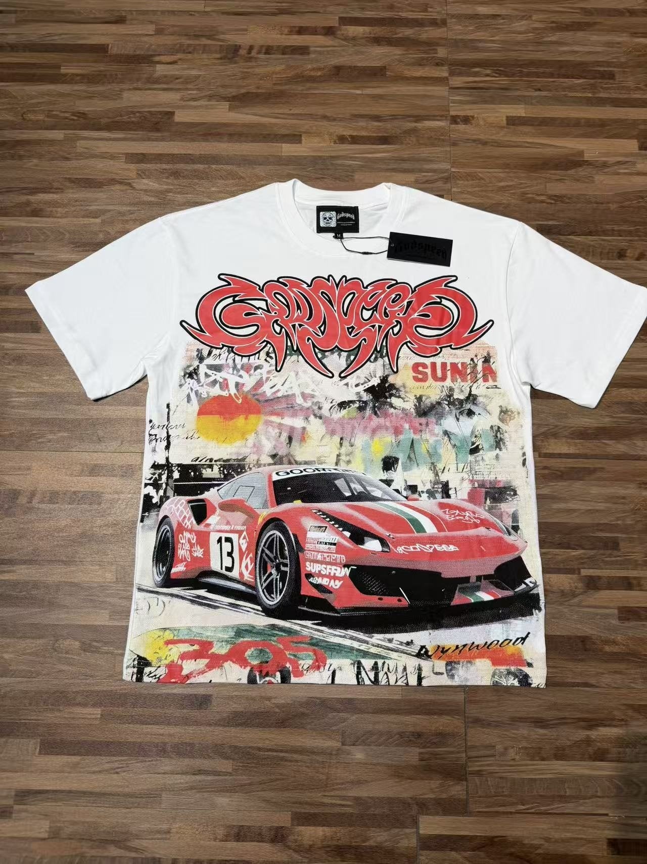 Godspeed Racing Graffiti Graphic T-Shirt - White — front