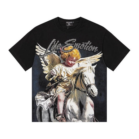 MIXED EMOTION Angel Horse Graphic T-Shirt — hero