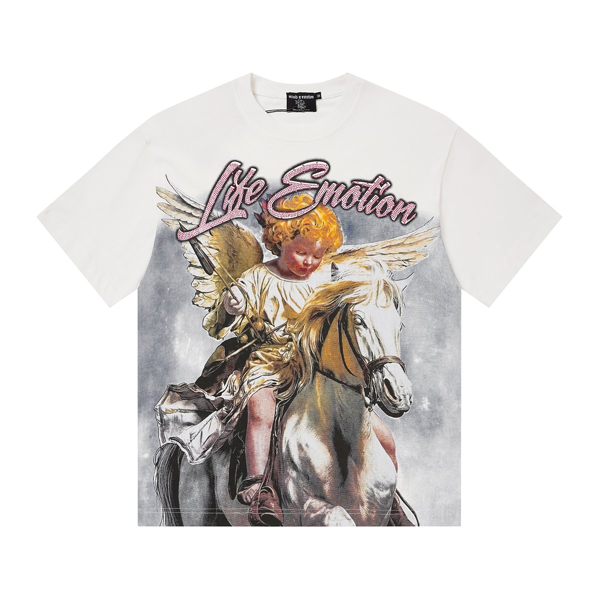 MIXED EMOTION Angel Horse Graphic T-Shirt — front