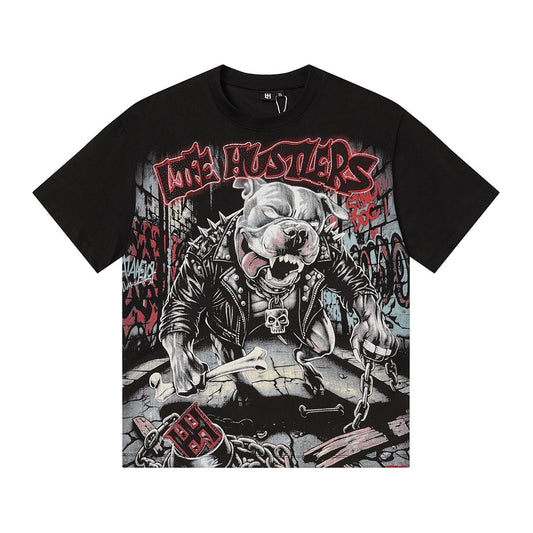 Life Hustlere Front & Back Rhinestone Graphic T-Shirt — hero