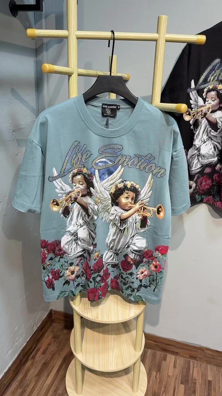 MIXED EMOTION Angel Rose Graphic Short-Sleeve T-Shirt — context