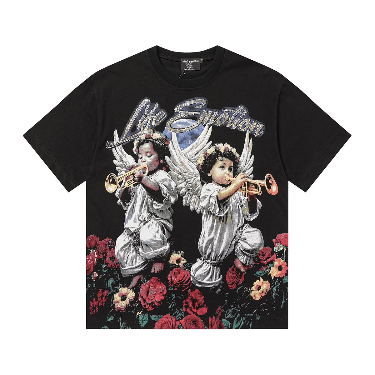 MIXED EMOTION Angel Rose Graphic Short-Sleeve T-Shirt — hero