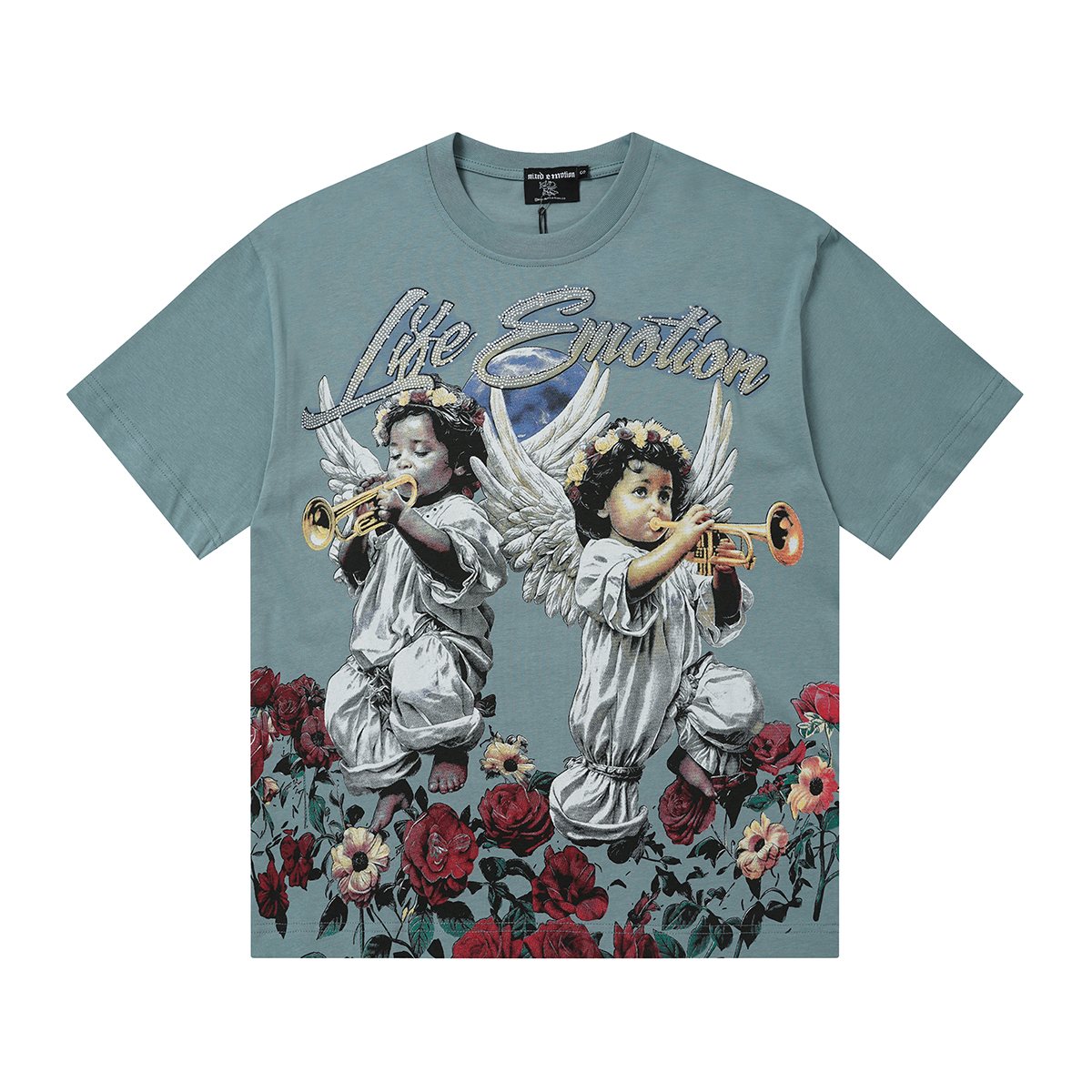MIXED EMOTION Angel Rose Graphic Short-Sleeve T-Shirt — front