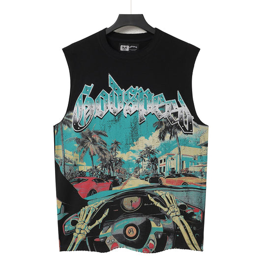 Godspeed Street Car Graphic Sleeveless T-Shirt — hero