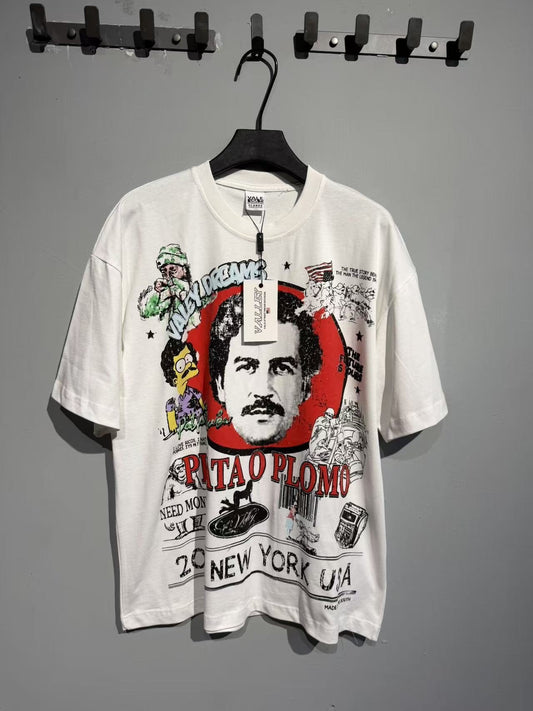 VALLEY Red Portrait Collage Graphic T-Shirt — front