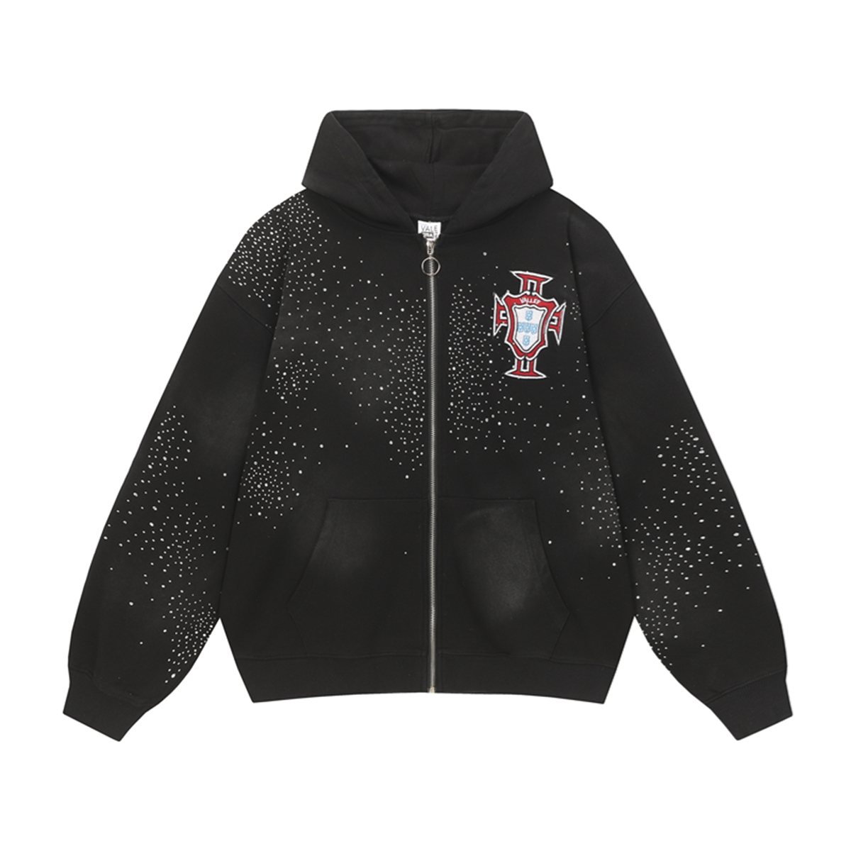 VALLEY Dreams Rhinestone Zip Hoodie — front