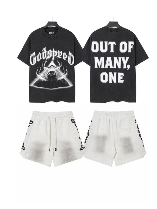 Godspeed Triangle Eye T-Shirt & Shorts Set — front