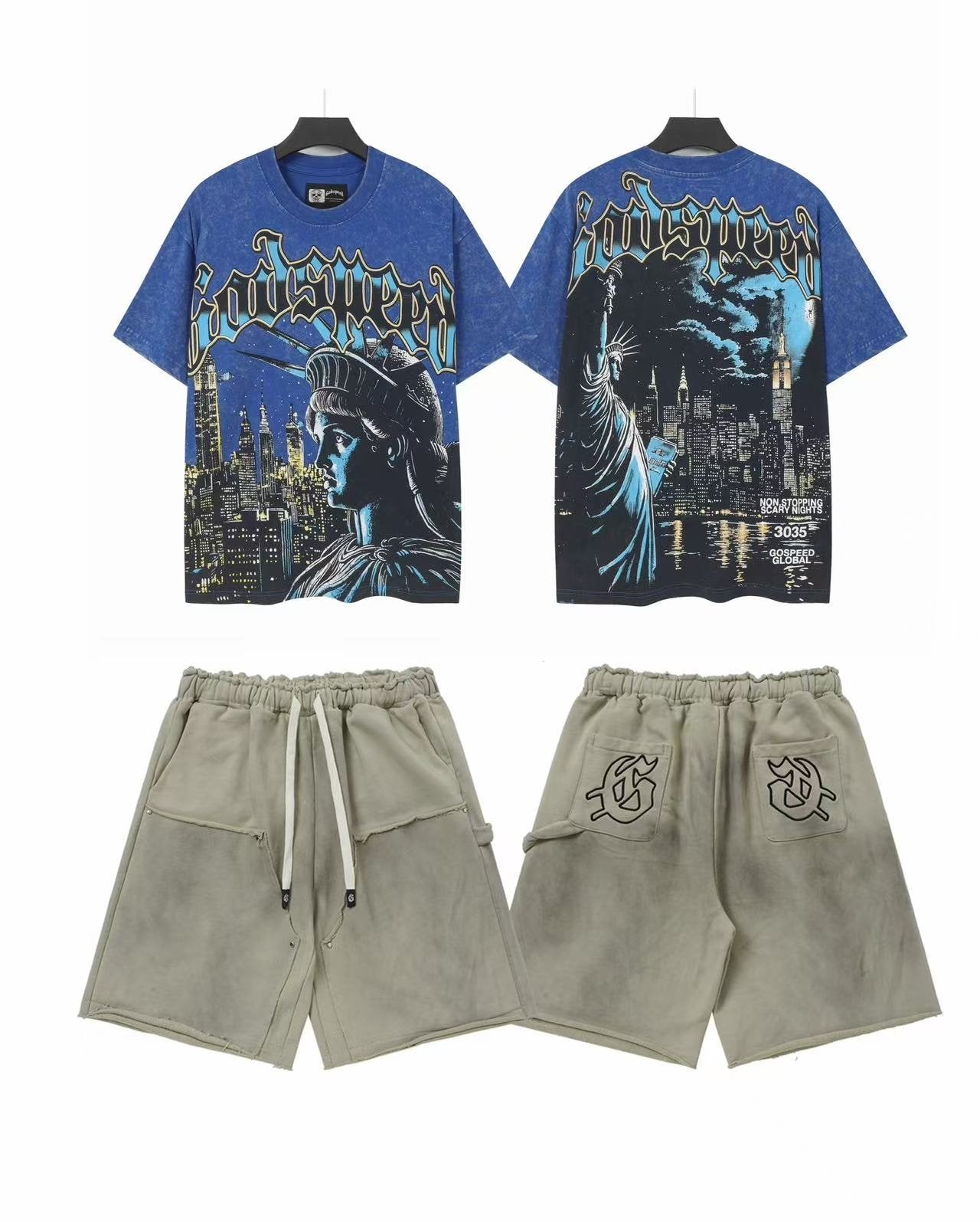 Godspeed City Statue Short-Sleeve Set — front