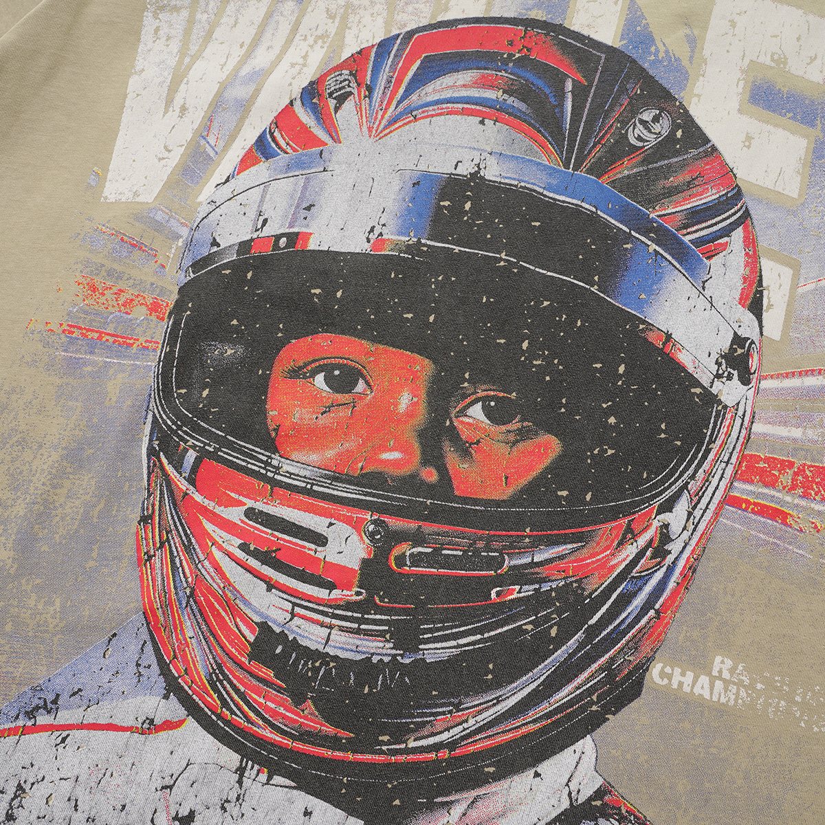 VALLEY Speedway 888 Racing Helmet Graphic T-Shirt — detail