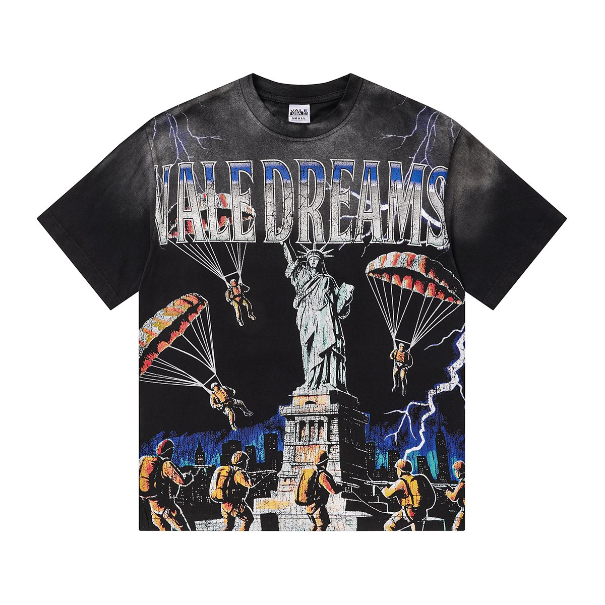 VALLEY Statue of Liberty Parachute Graphic T-Shirt — hero