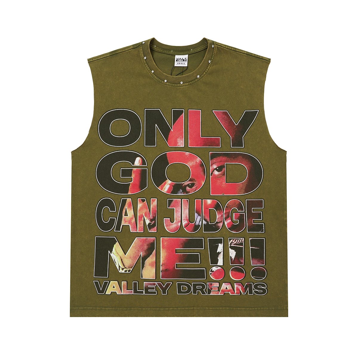 VALLEY Only God Can Judge Me Sleeveless T-Shirt — front