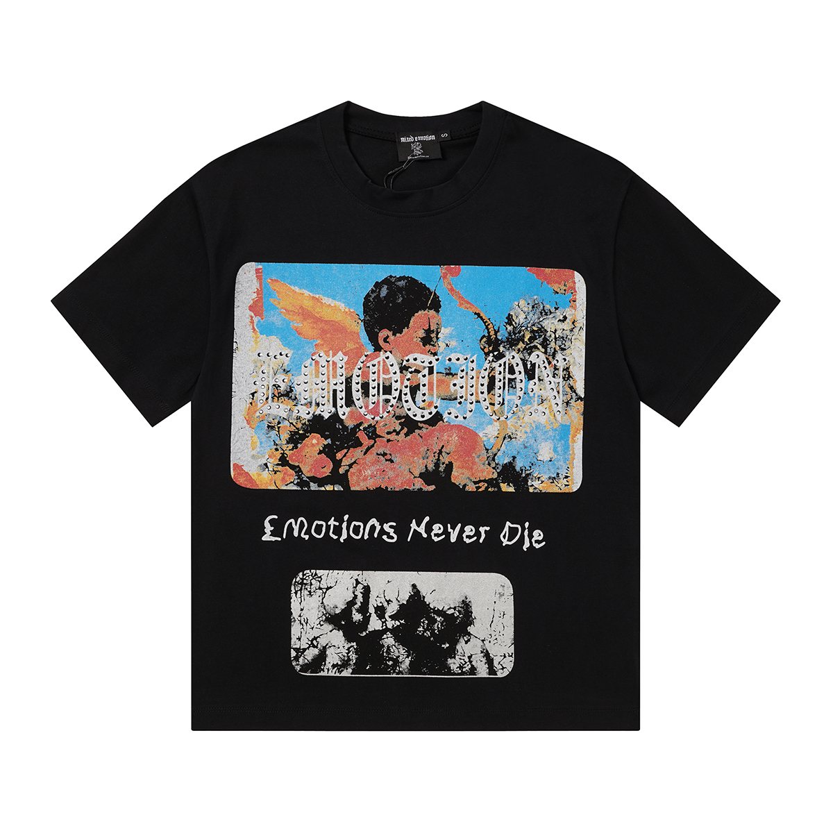 MIXED EMOTION Rhinestone Graphic T-Shirt — hero