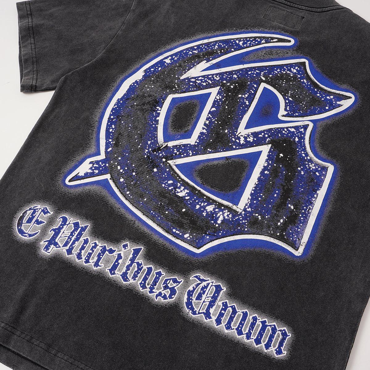 Godspeed Spaceship Graphic Washed Black T-Shirt — detail