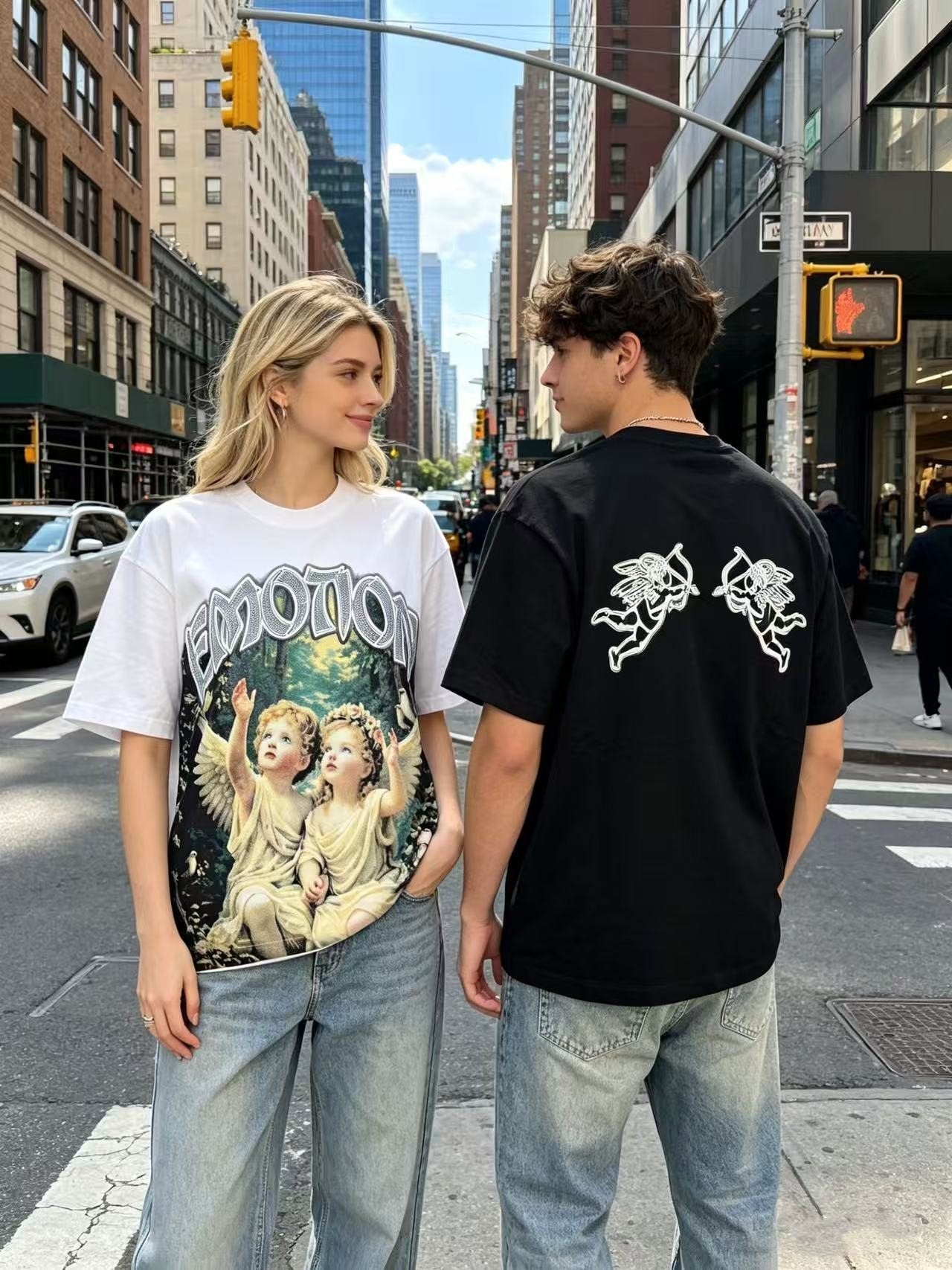 MIXED EMOTION Angel Graphic T-Shirt — context