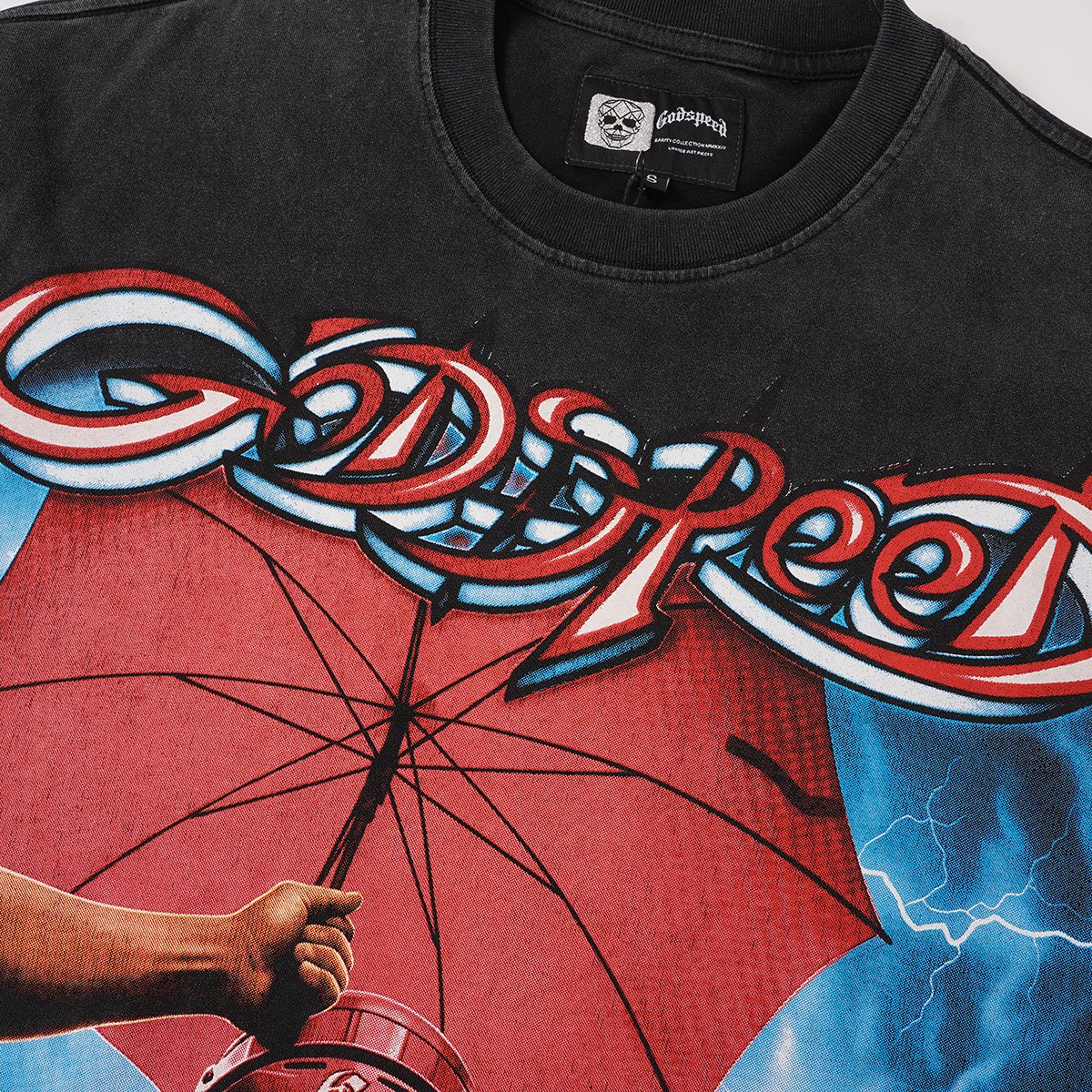 Godspeed Washed Graphic Short-Sleeve T-Shirt — detail