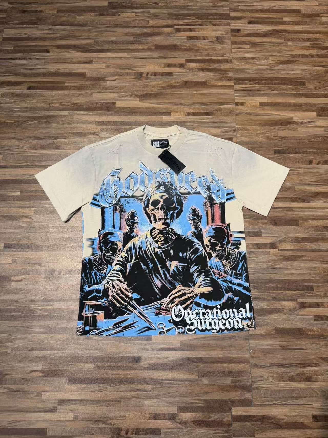 Godspeed Operational Surgeon Distressed Graphic T-Shirt — front