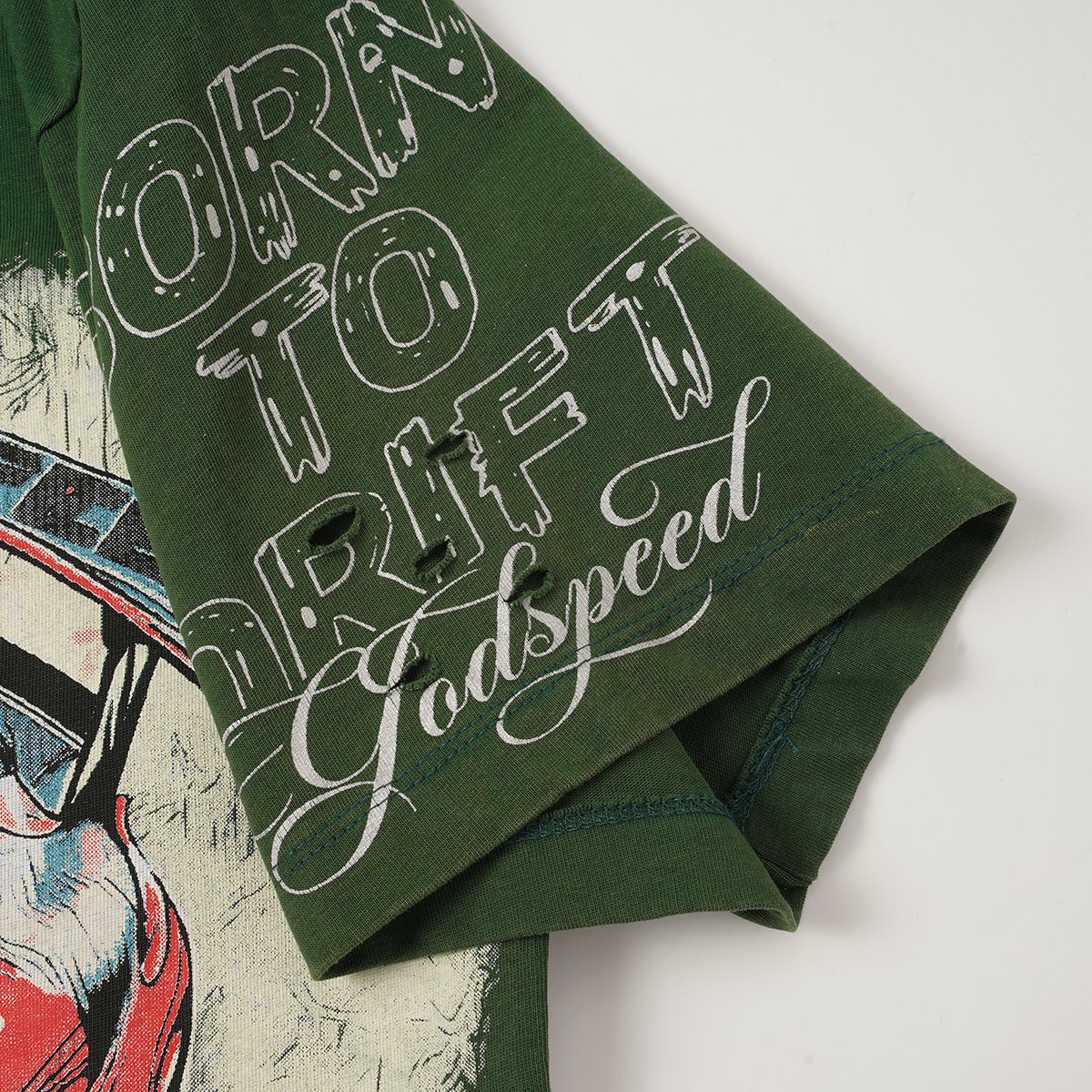 Godspeed Born to Drift Racing Graphic T-Shirt — detail