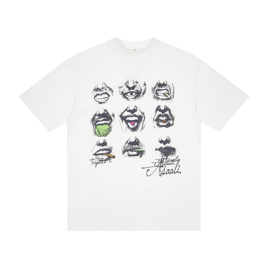 ASAALL Mouth & Eye Graphic Short-Sleeve T-Shirt — hero
