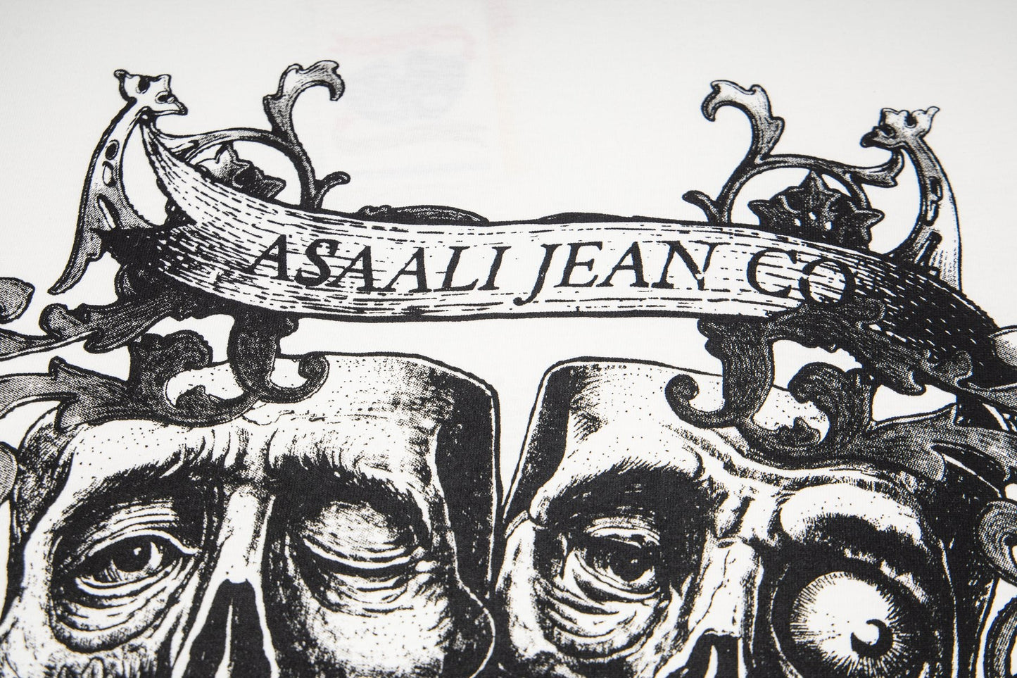 ASAALL White Graphic Sleeveless T-Shirt — detail