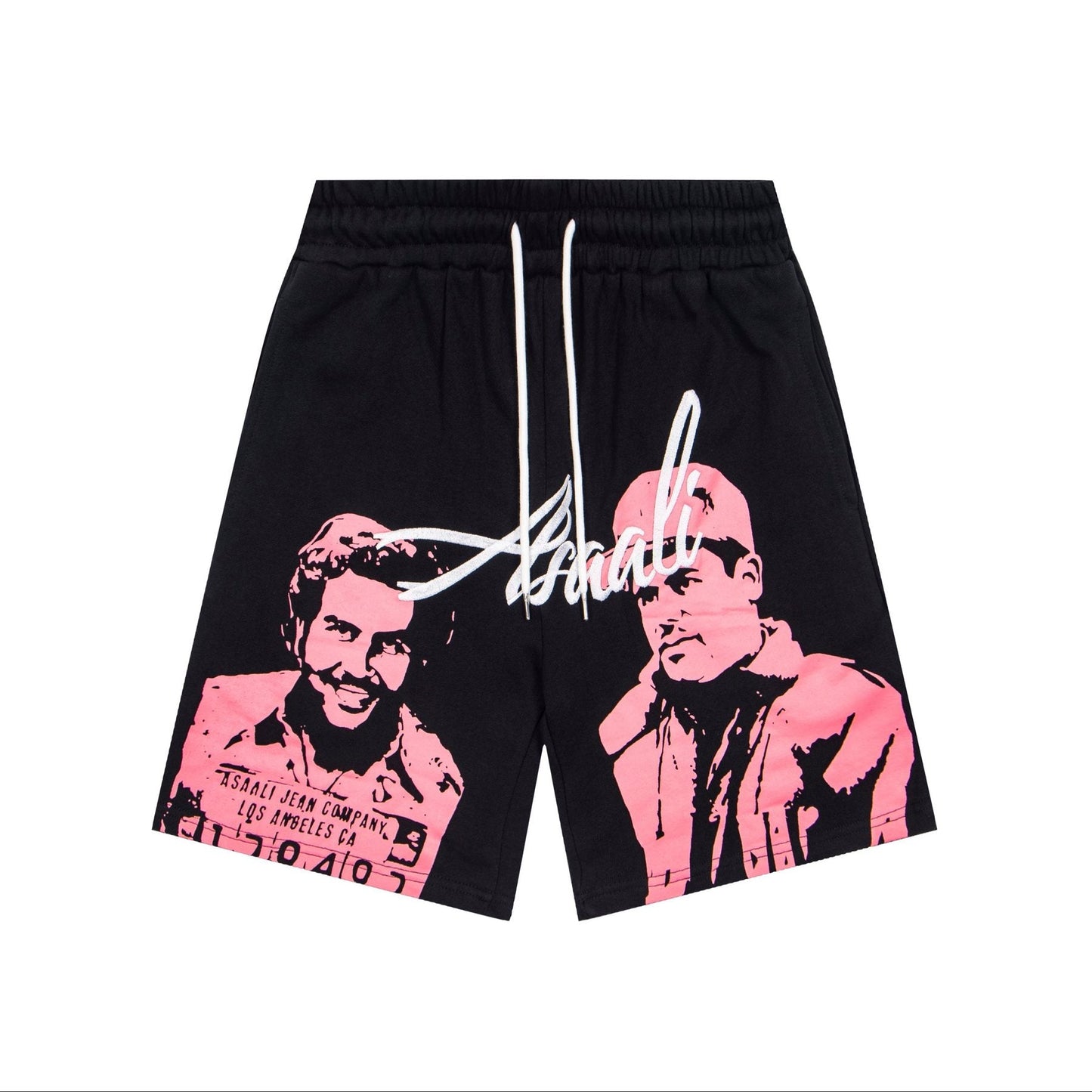 ASAALL Portrait Graphic Drawstring Shorts — front